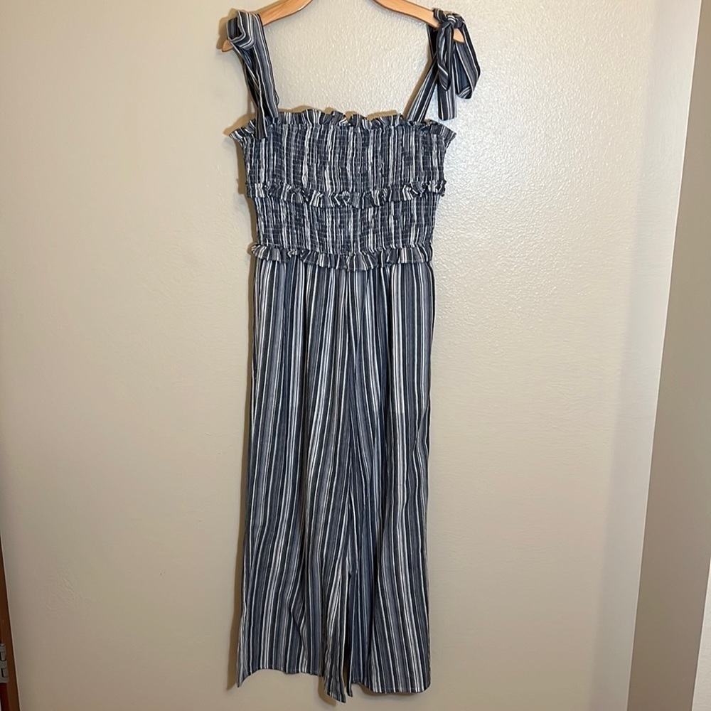 Kittenish One Piece Striped Pants Romper